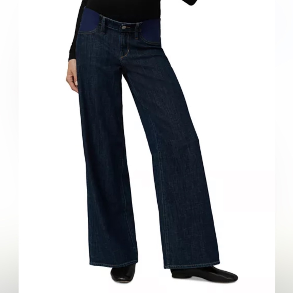 Joe's Jeans The Lou Lou Low Rise Wide Leg Maternity Jeans in Out of Control
